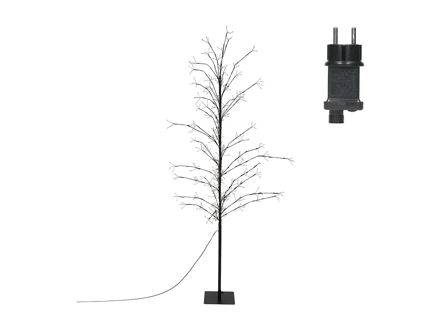 Albero artificiale decorazione con 480 LED bianco caldo con timer 180 cm IP44