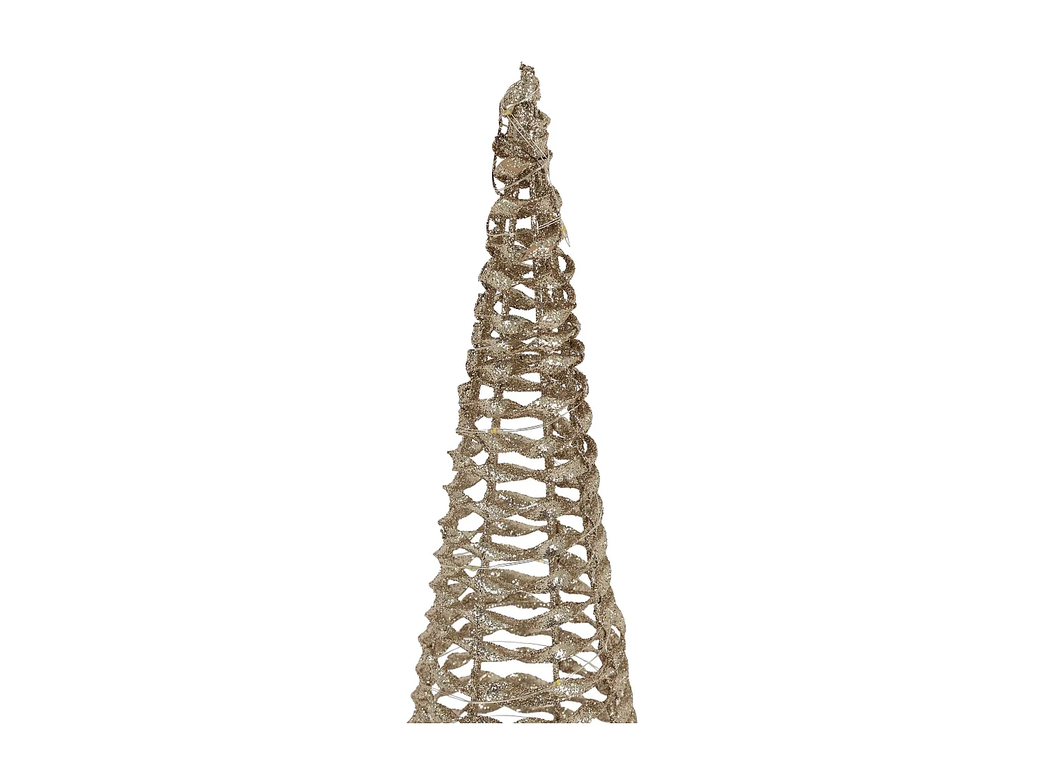 Arbre de Noël cône LED sapin ornement d'hiver décoration en métal de Noël 80 cm