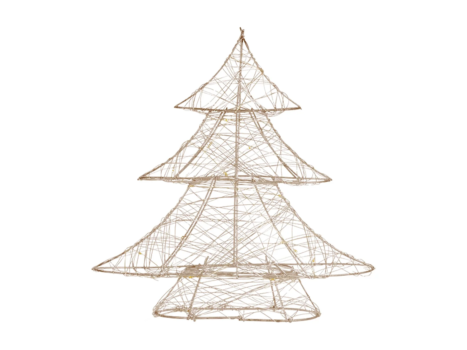 Sapin de Noël métallique 20 LED arbre lumineux décoration d'hiver 28 x 30  cm
