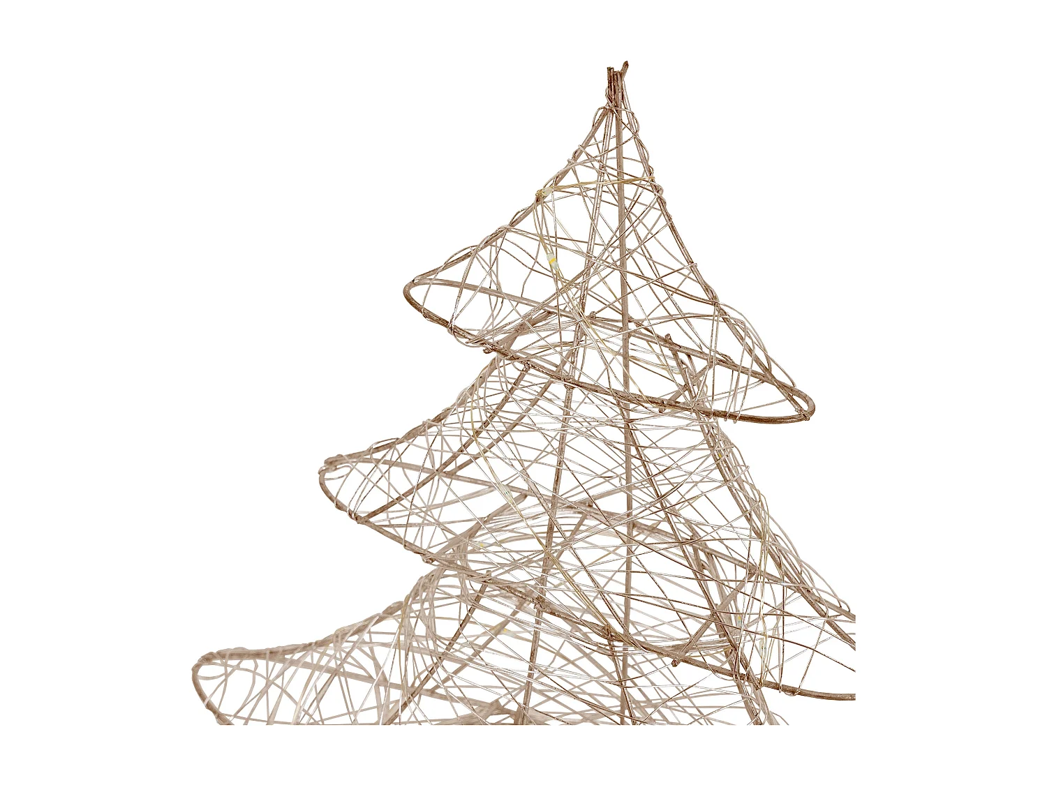 Sapin de Noël métallique 20 LED arbre lumineux décoration d'hiver 28 x 30  cm
