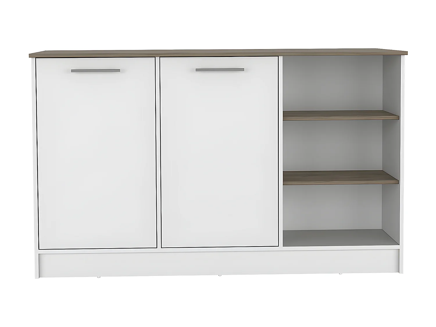 Isla de Cocina Ginger con Almacenamiento Espacioso y Encimera ,90.57 cm  X 149.98 cm  X 66.97 cm  , Multicolor