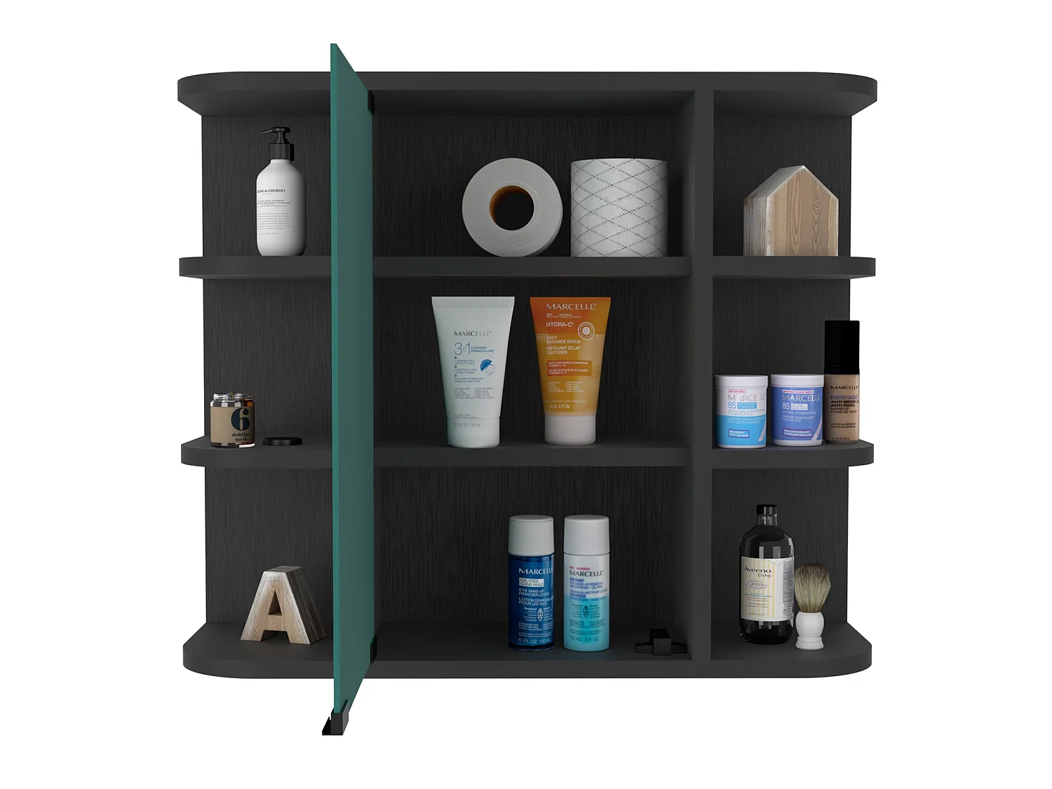 TUHOME CONCEPT Armoire murale de salle de bain Milan de 60 cm, wengé
