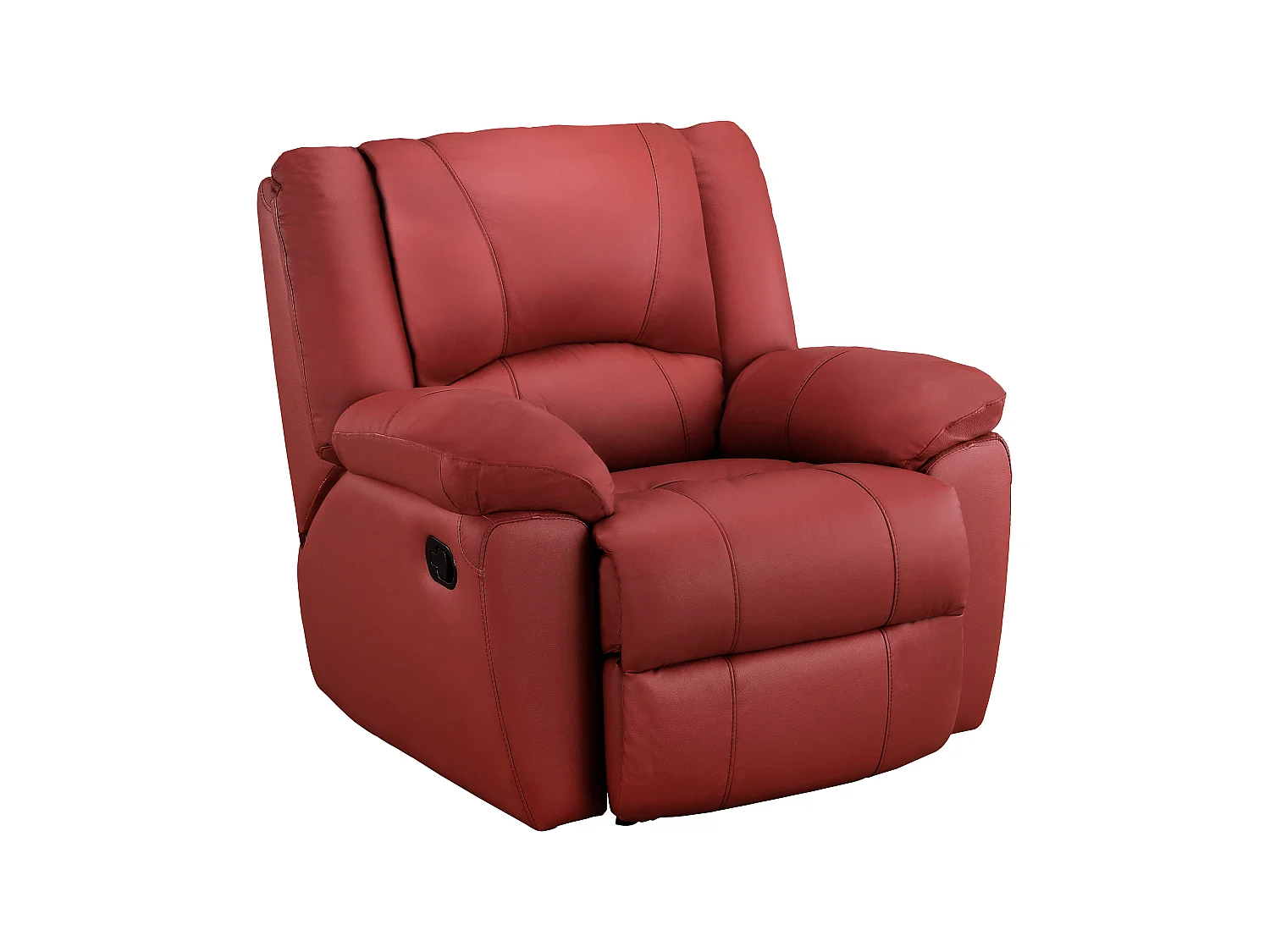 3-personers sofa, 2-personers sofa og lænestol i rødt kalvelæder AROMA