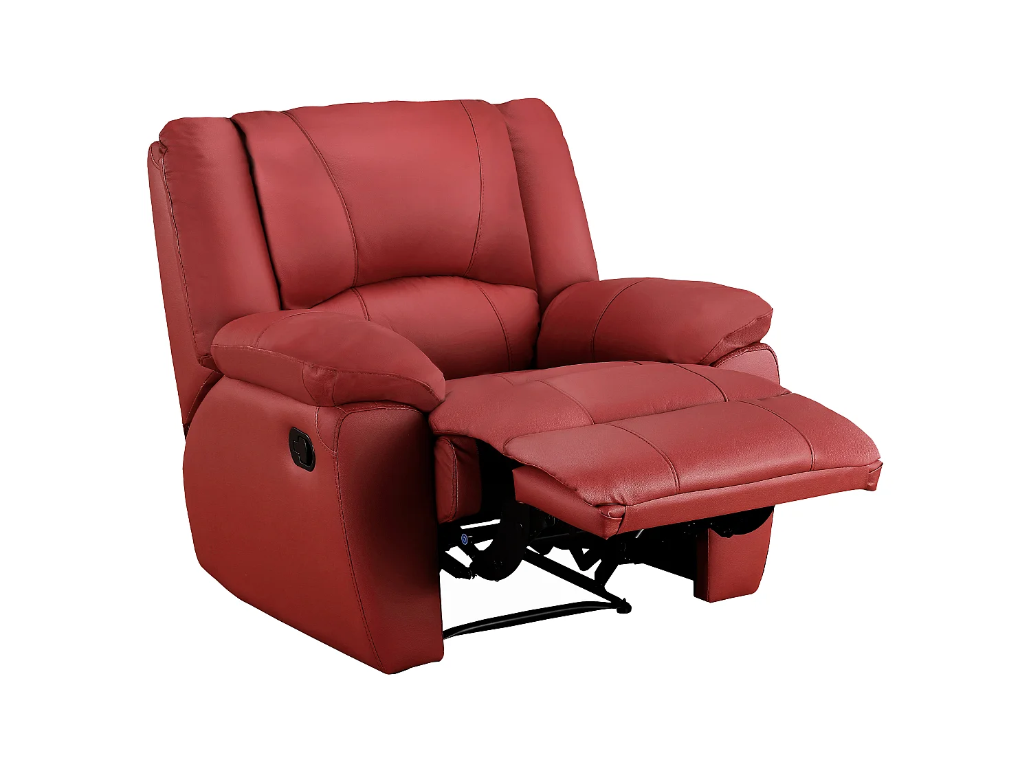 3-personers sofa, 2-personers sofa og lænestol i rødt kalvelæder AROMA