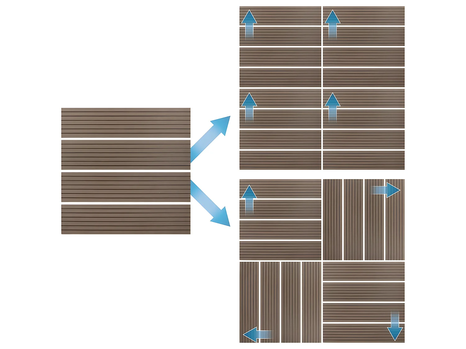 Carreaux terrasse dalles 30x30 cm 2 m² carrelage jardin aspect bois marron foncé