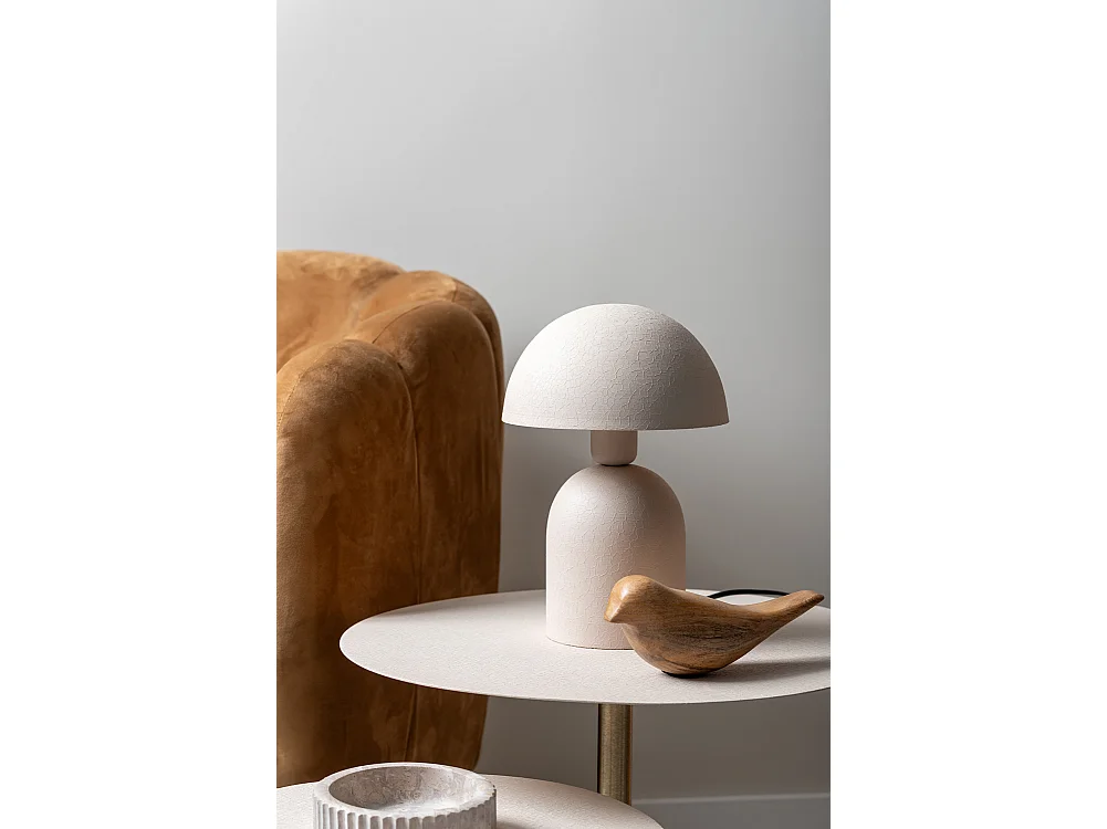 Tischleuchte Boaz - Warmes Grau