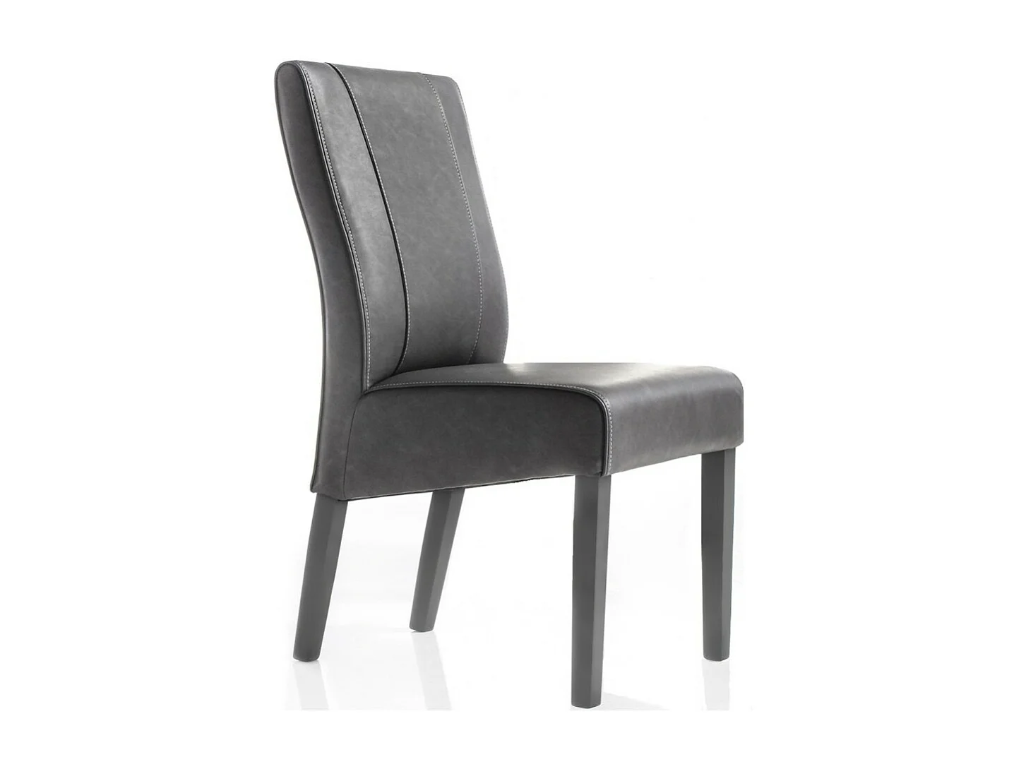 Silla URBAN de piel sintética Gris, dimensiones: H99 x L46 x P63 cm, ideal para un comedor moderno y con diseño.