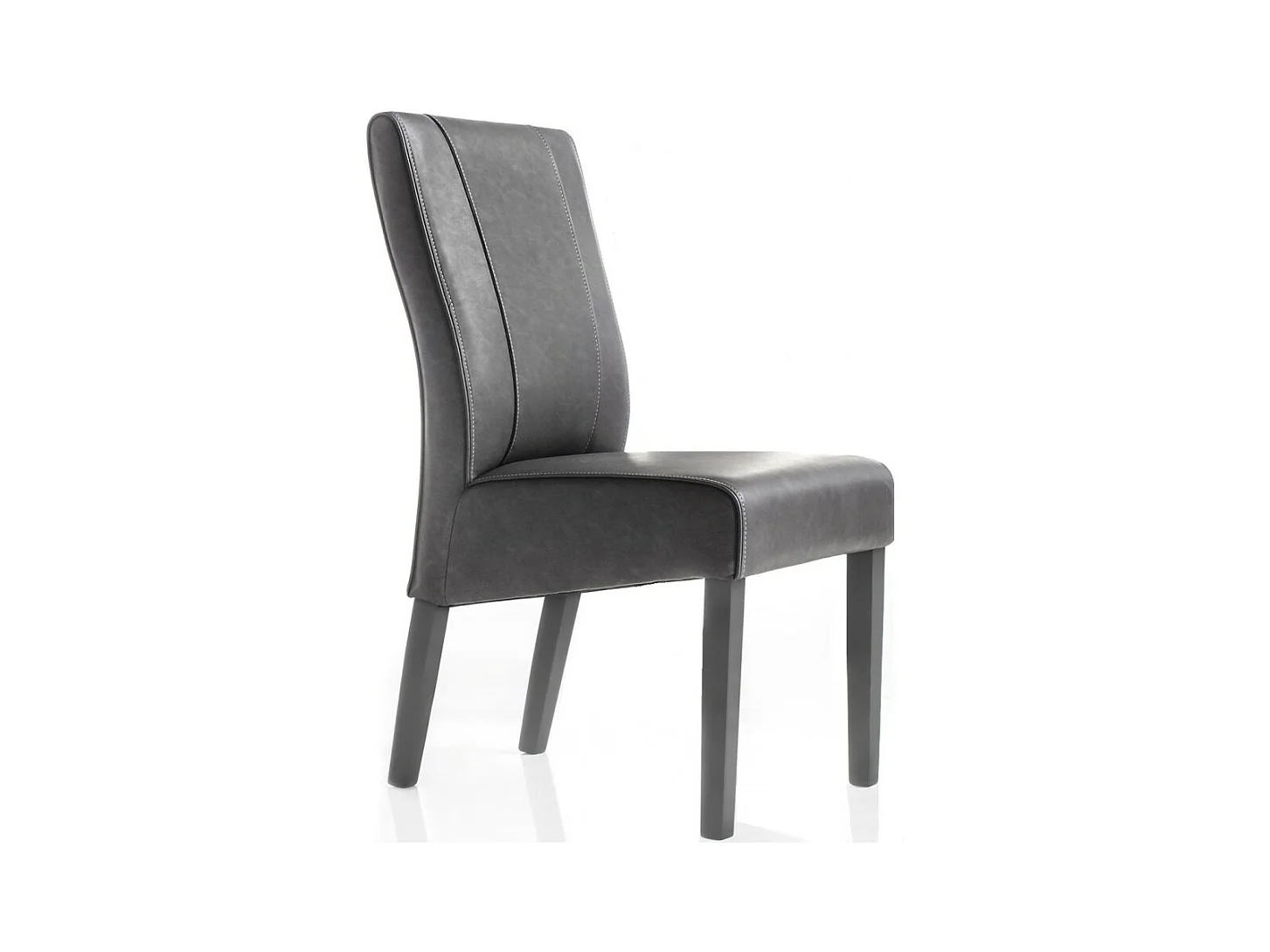 Stuhl URBAN aus Kunstleder in Grau, Maße: H99 x B46 x T63 cm, ideal für ein modernes und stilvolles Esszimmer.