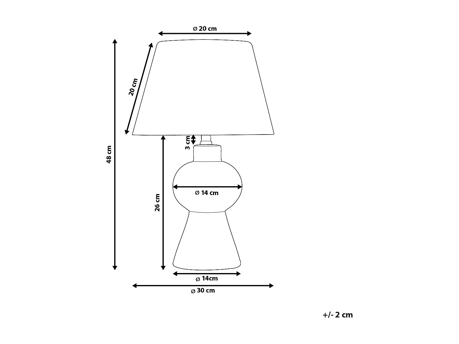 Lampada da tavolo FABILOS Ceramica Arancione