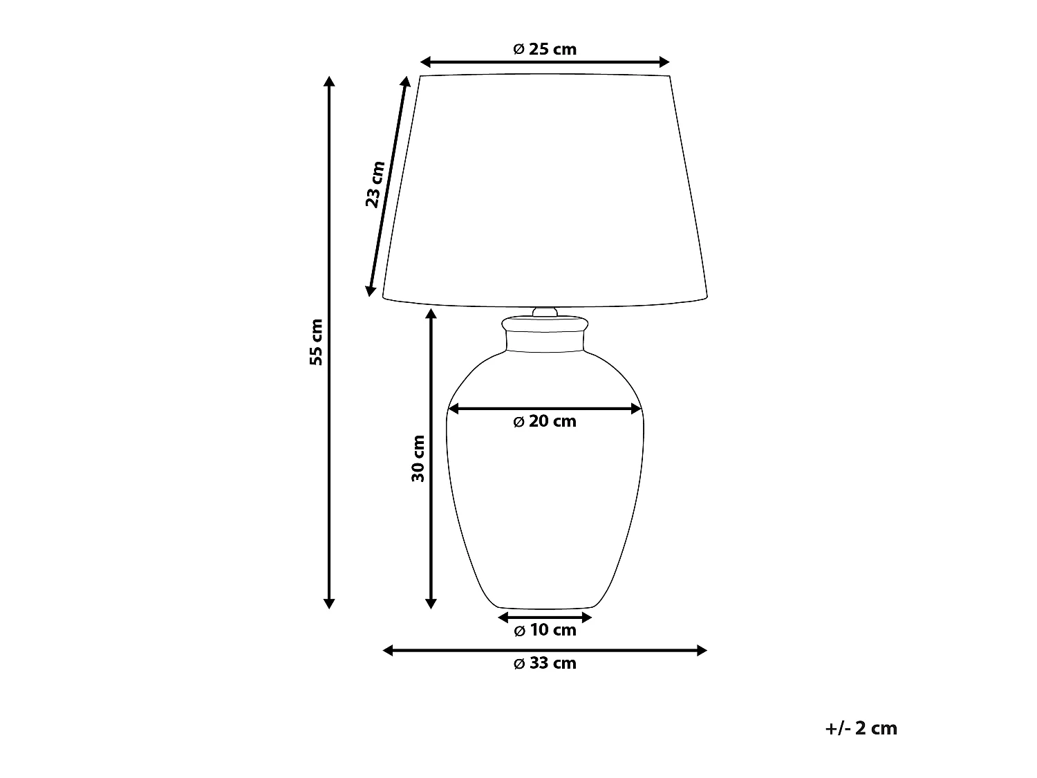Tafellamp ARCOS Keramiek Wit