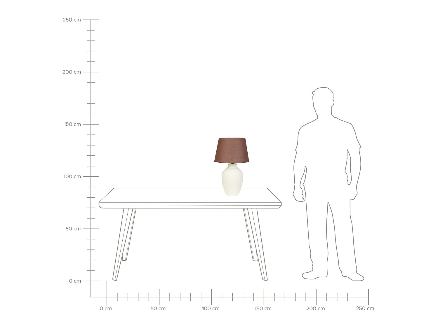 Tafellamp ARCOS Keramiek Wit