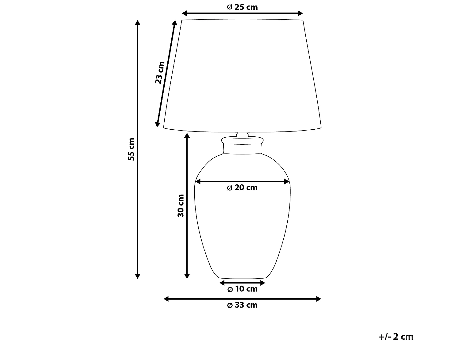Lampada da tavolo ARCOS Ceramica Bianco
