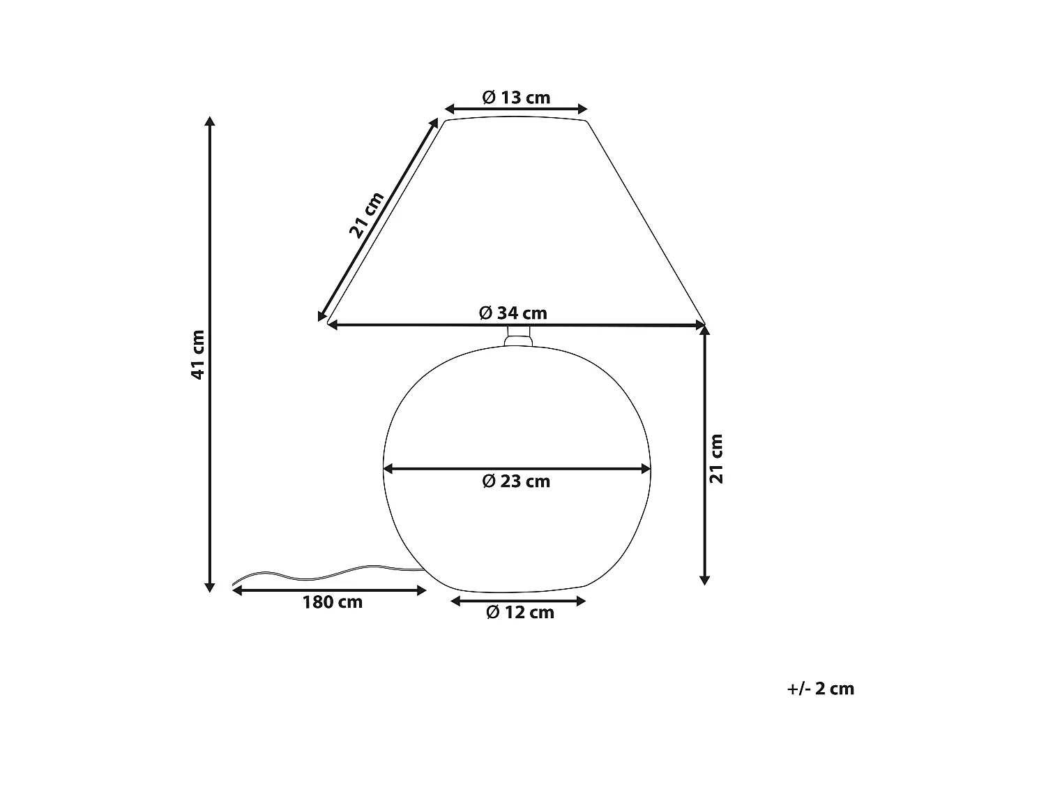 Tafellamp LIMIA Keramiek Oranje