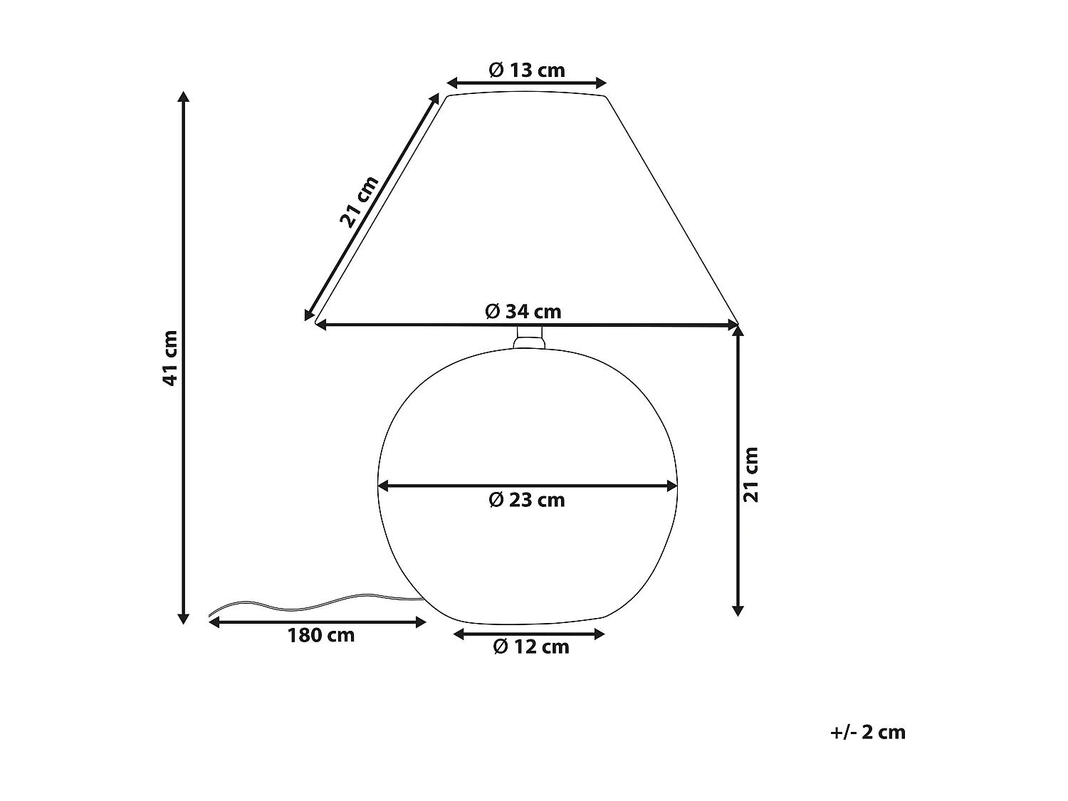 Lampada da tavolo LIMIA Ceramica Arancione