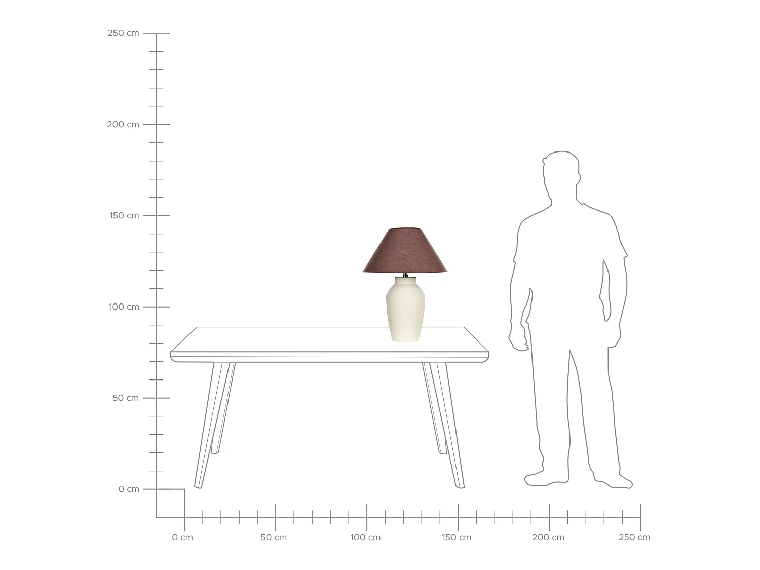 Lampe à poser RODEIRO Céramique Beige clair