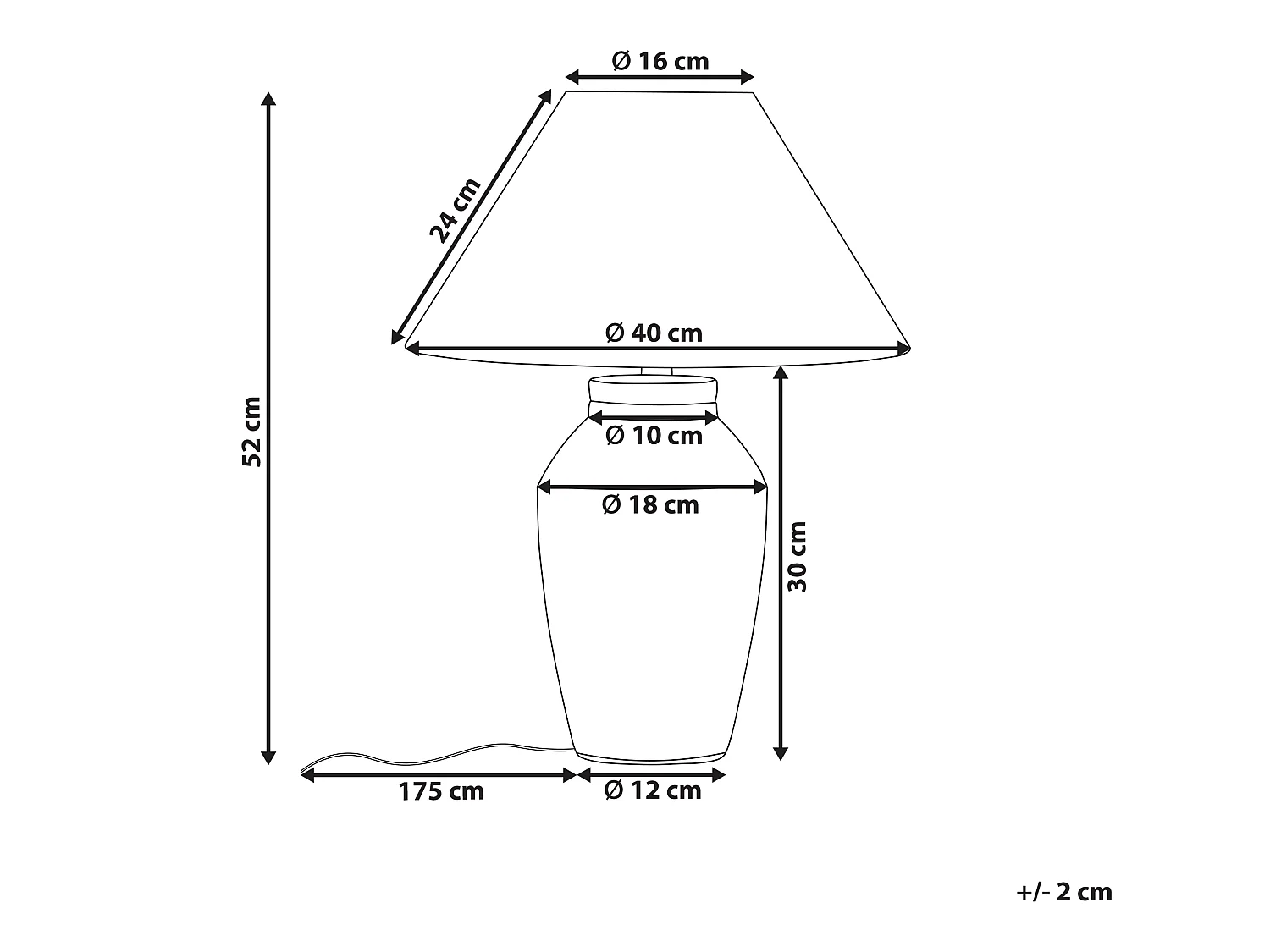 Lampe à poser RODEIRO Céramique Beige clair