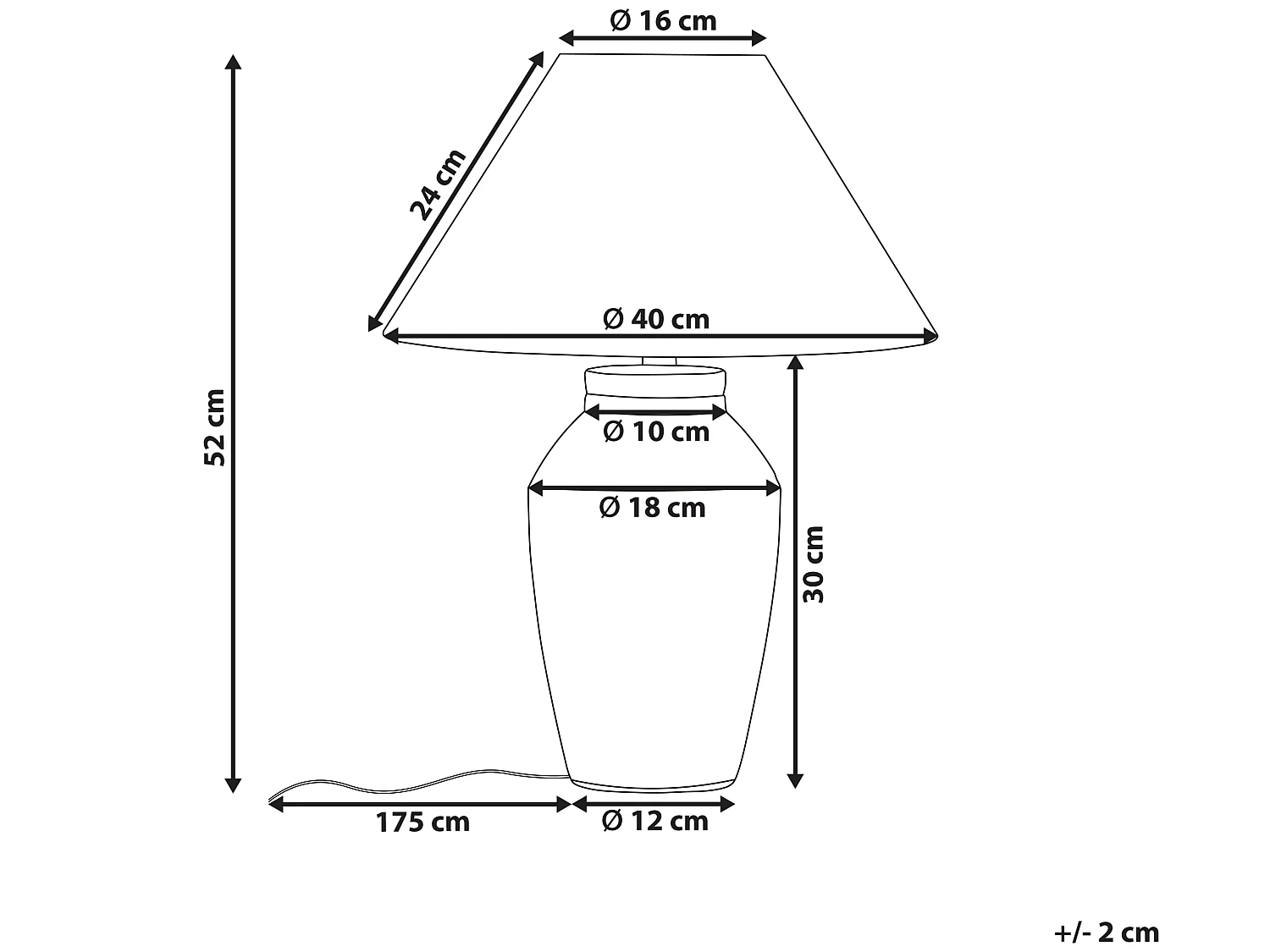 Lampe à poser RODEIRO Céramique Beige clair