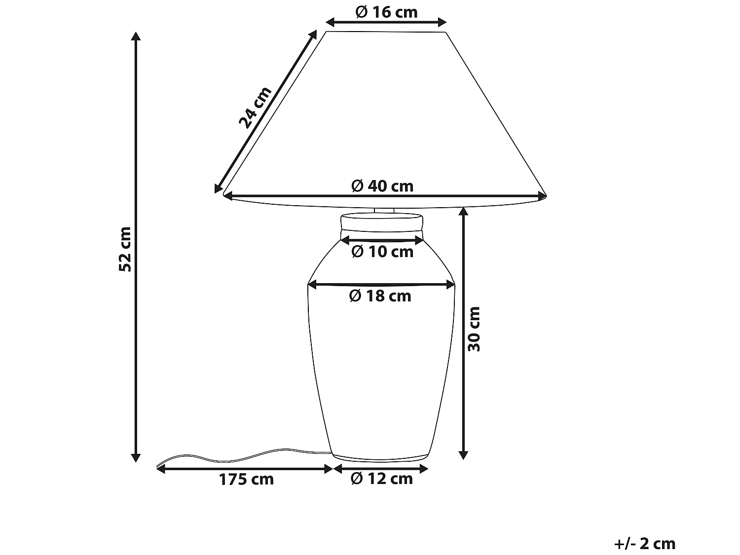 Lámpara de mesa RODEIRO Cerámica Beige claro