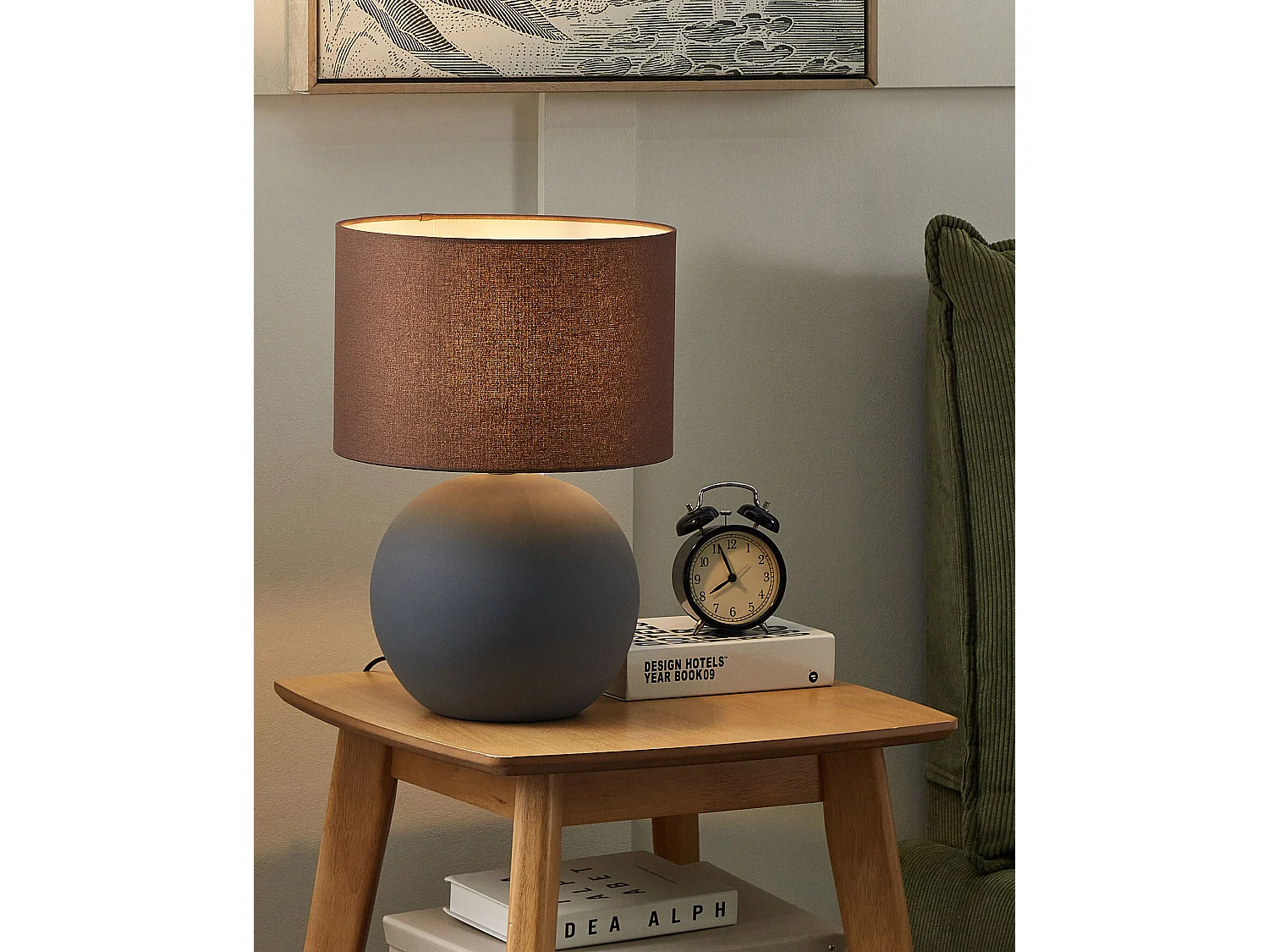 Lampe à poser AREOSO Céramique Gris