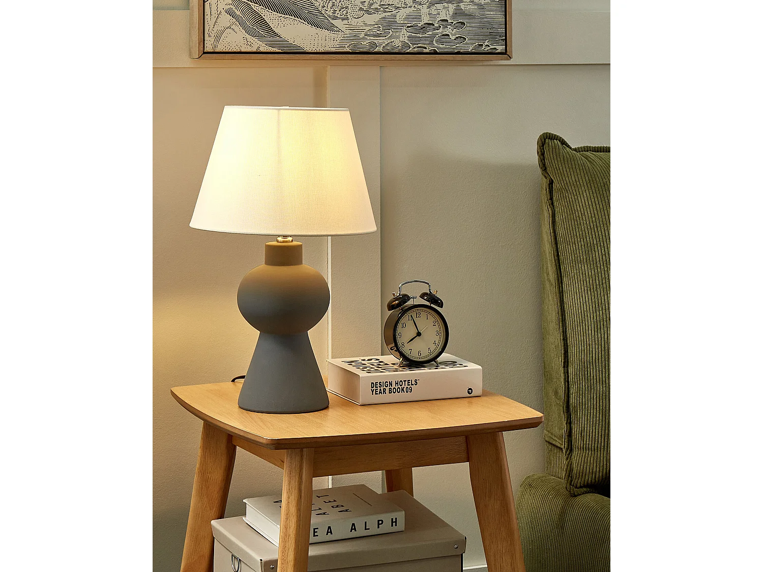 Tischleuchte FABILOS Keramik Grau
