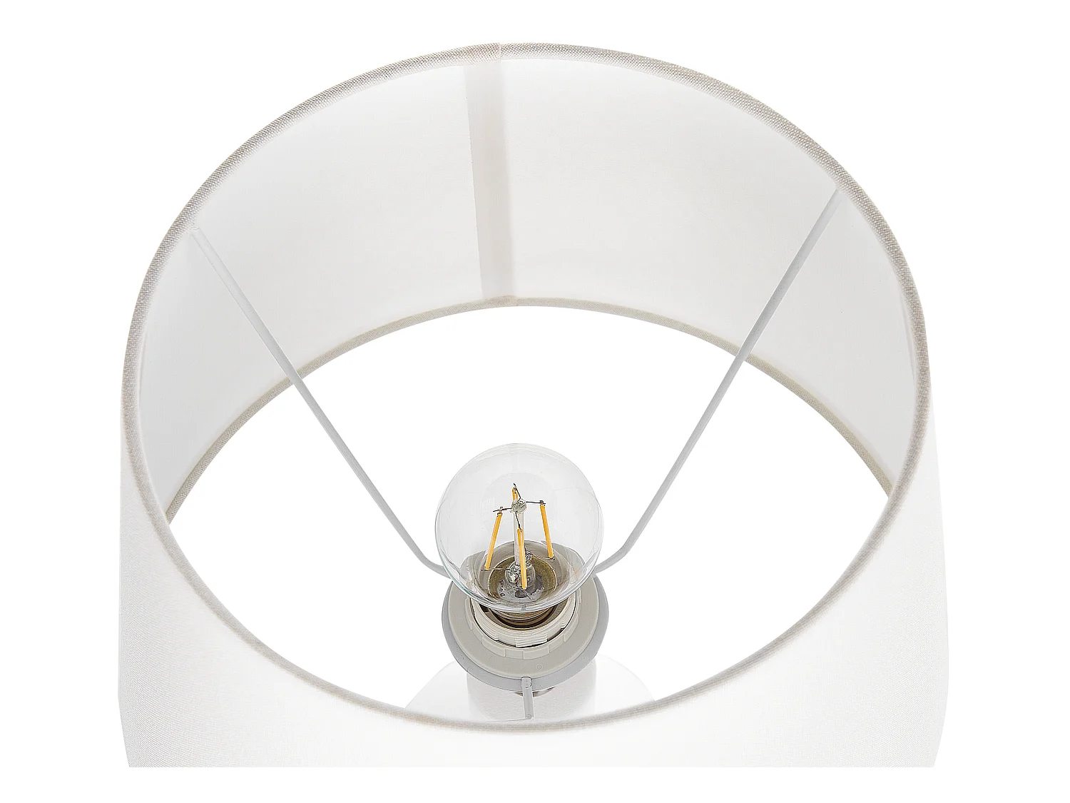 Lámpara de mesa LAMBRE Cerámica Blanco