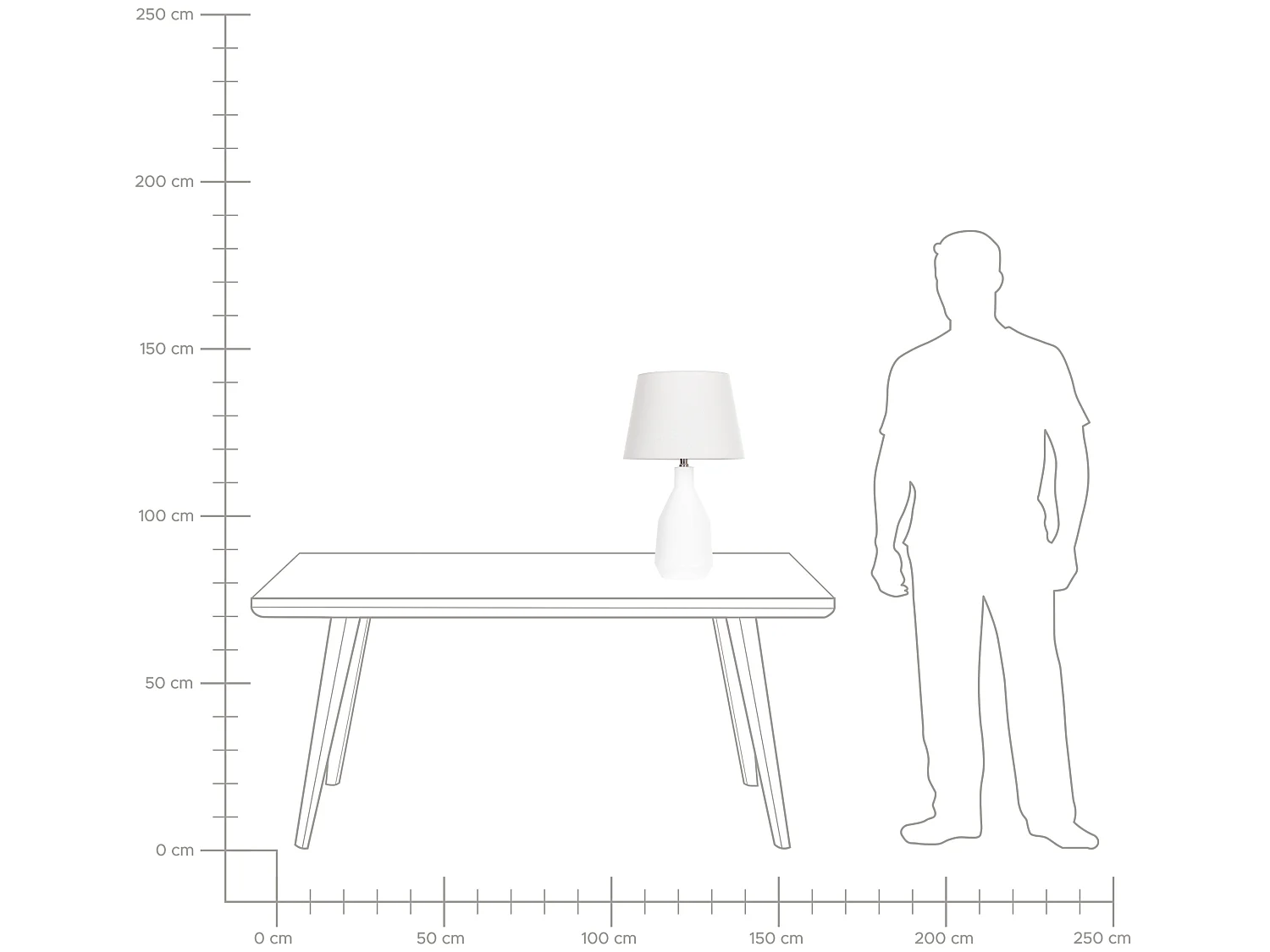 Lampe à poser LAMBRE Céramique Blanc