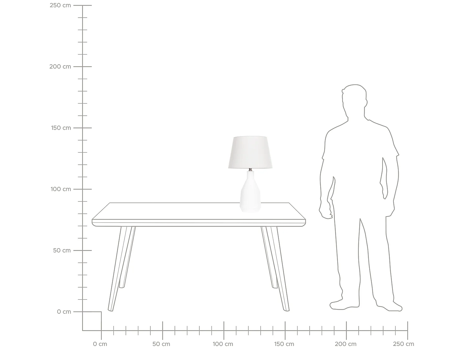 Lampa stołowa LAMBRE Ceramika Biały