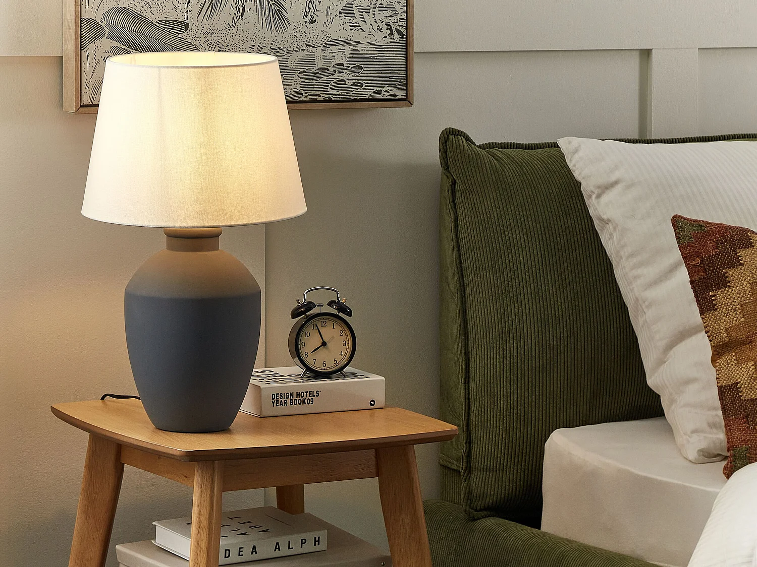 Tischleuchte ARCOS Keramik Grau