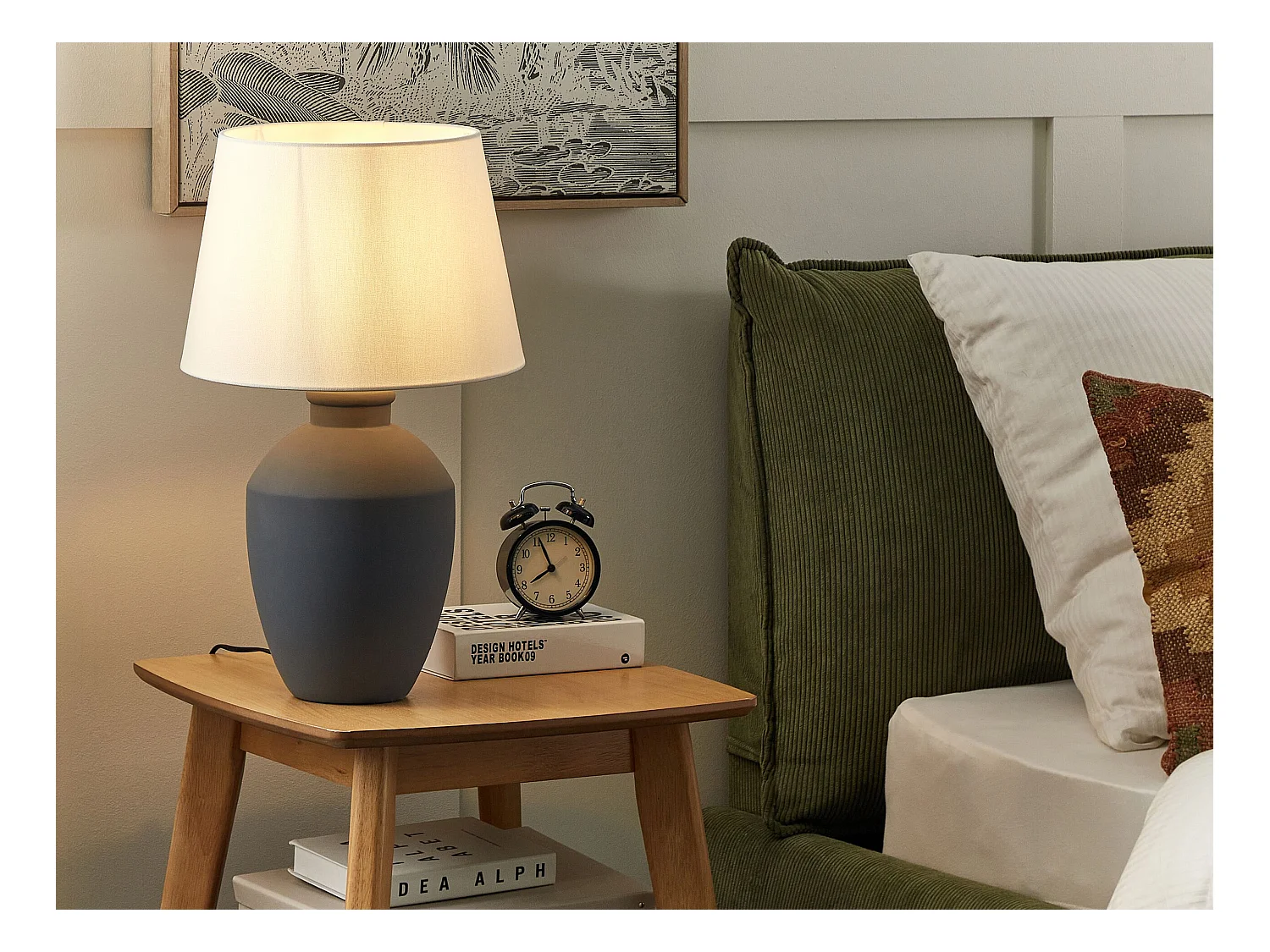 Tafellamp ARCOS Keramiek Grijs