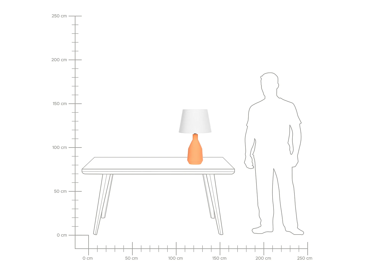 Lampe à poser LAMBRE Céramique Orange