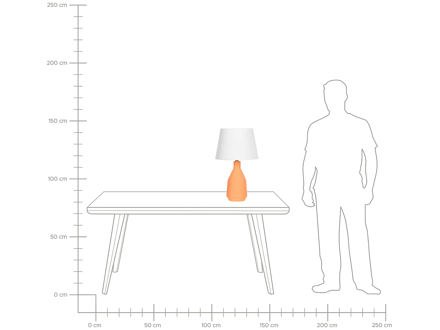 Tafellamp LAMBRE Keramiek Oranje