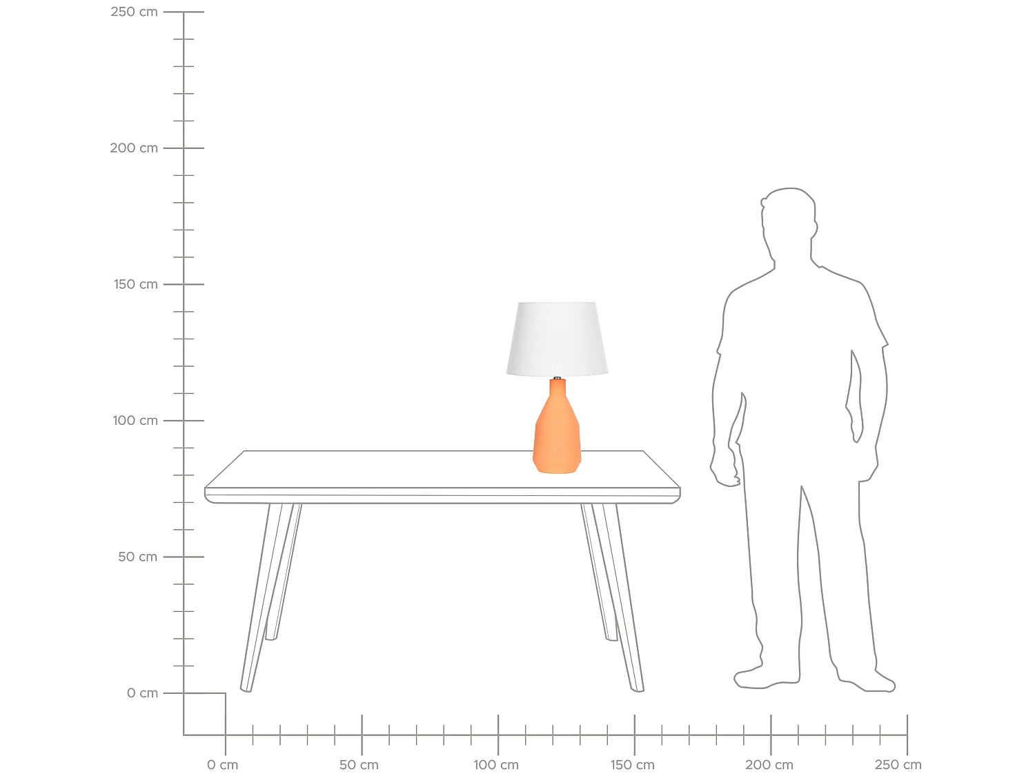 Lampada da tavolo LAMBRE Ceramica Arancione