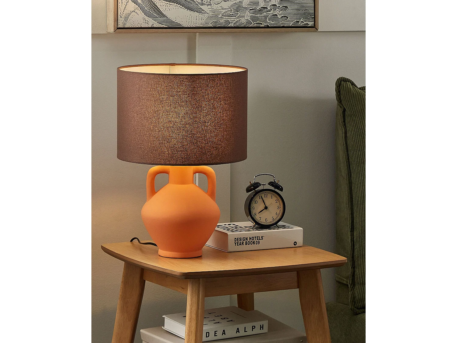 Lampa stołowa LABRADA Ceramika Pomarańczowy