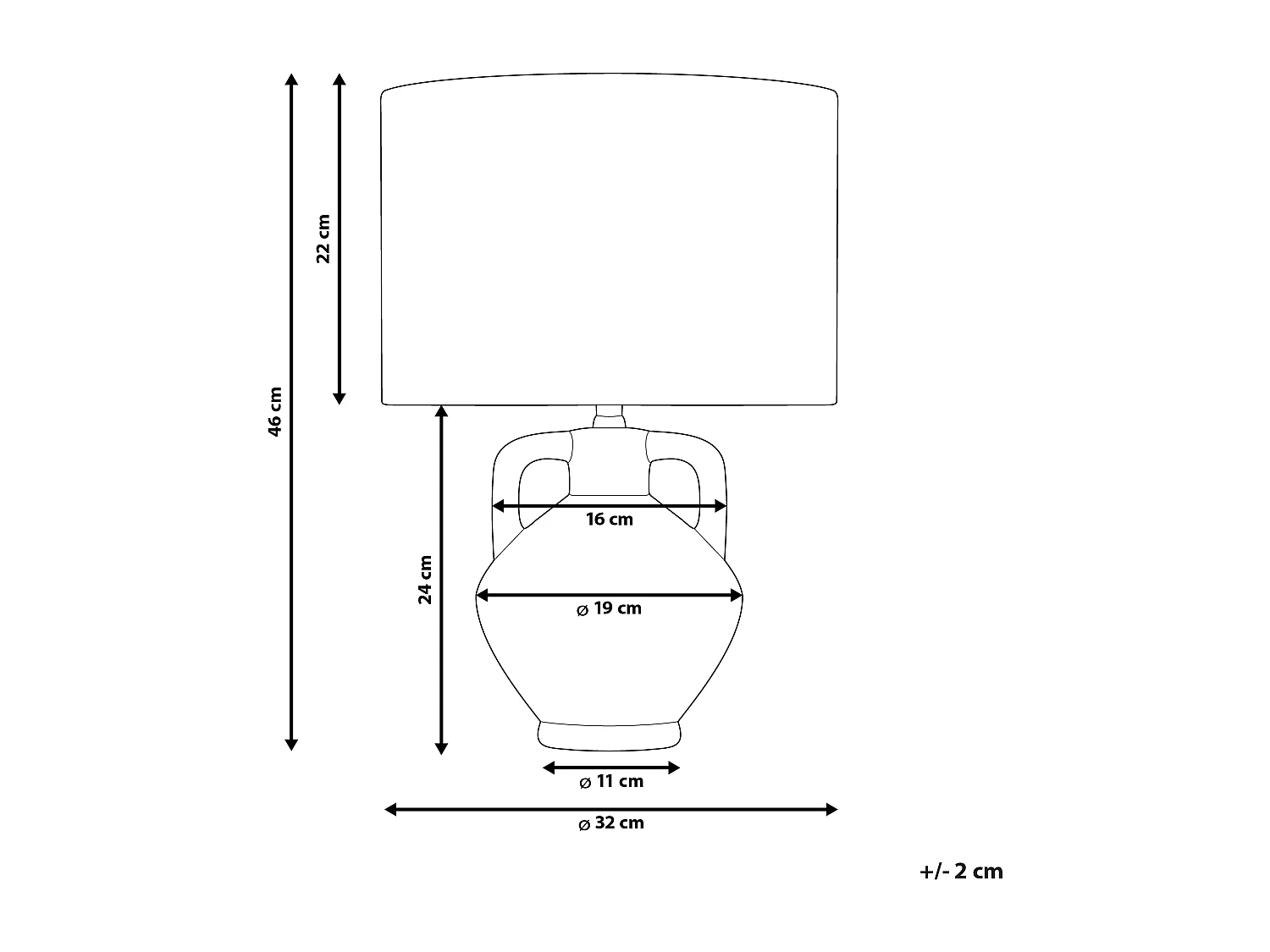 Lampa stołowa LABRADA Ceramika Pomarańczowy
