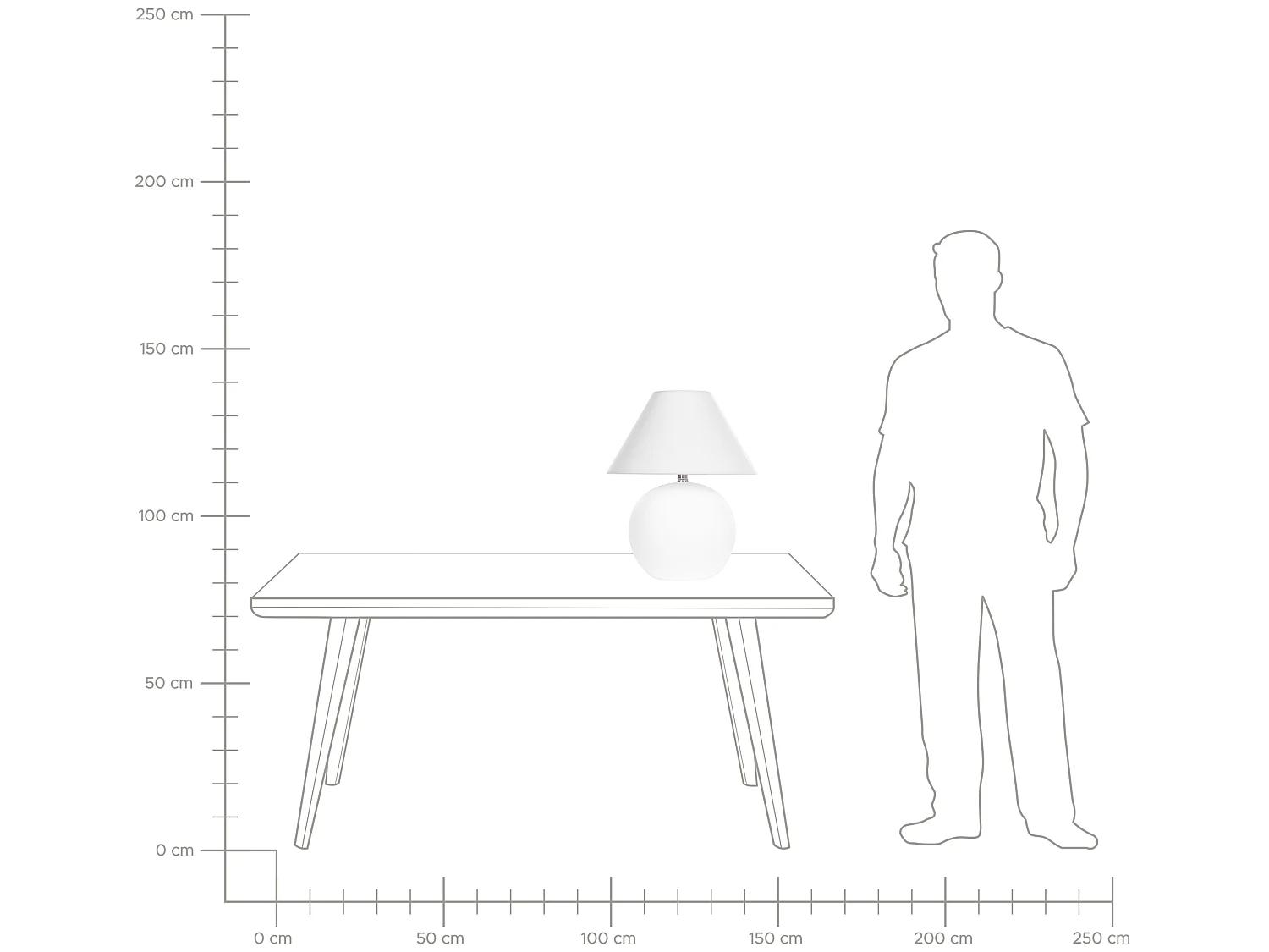 Candeeiro de mesa LIMIA Cerâmica Branco creme