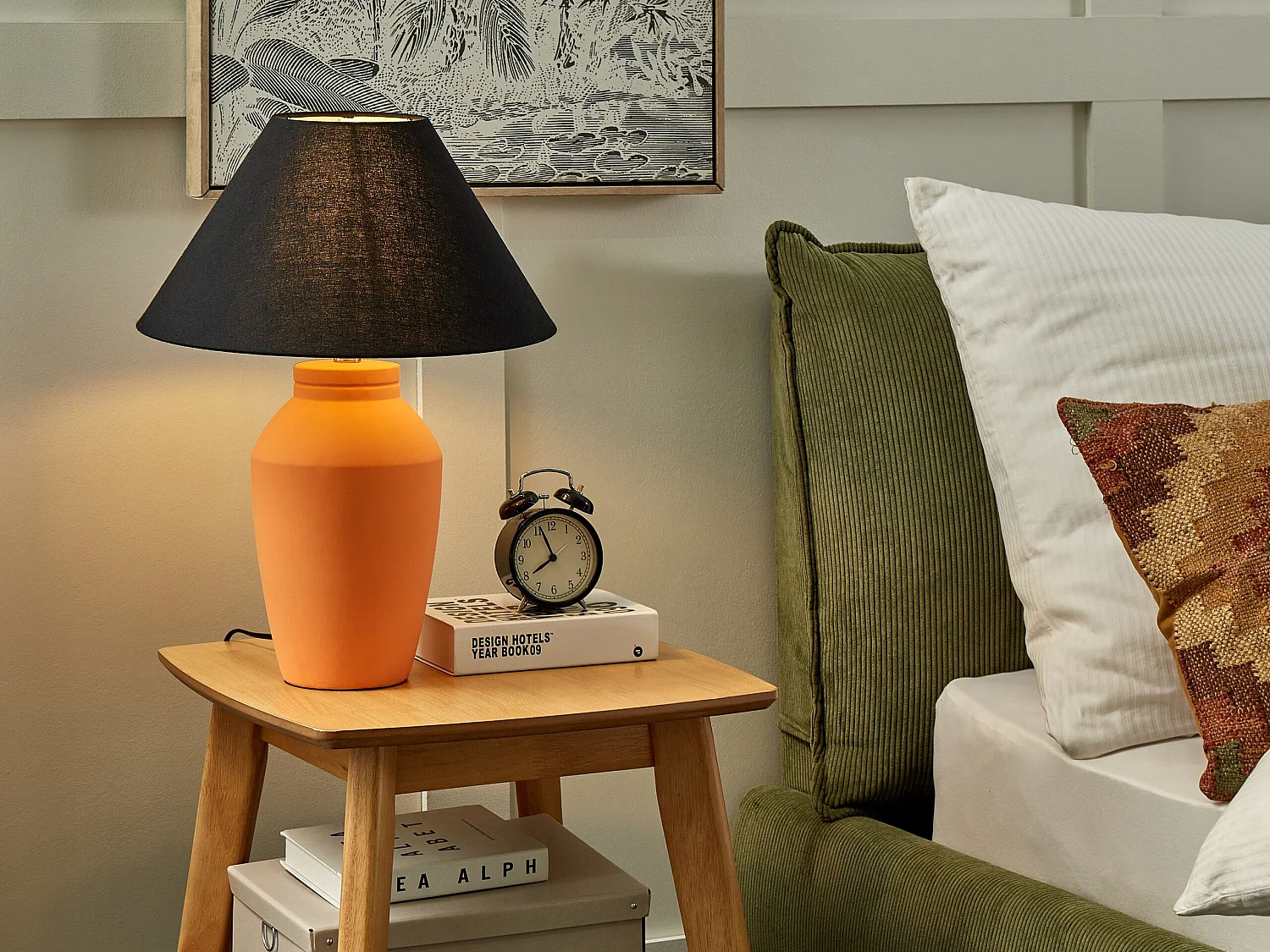 Candeeiro de mesa RODEIRO Cerâmica Laranja