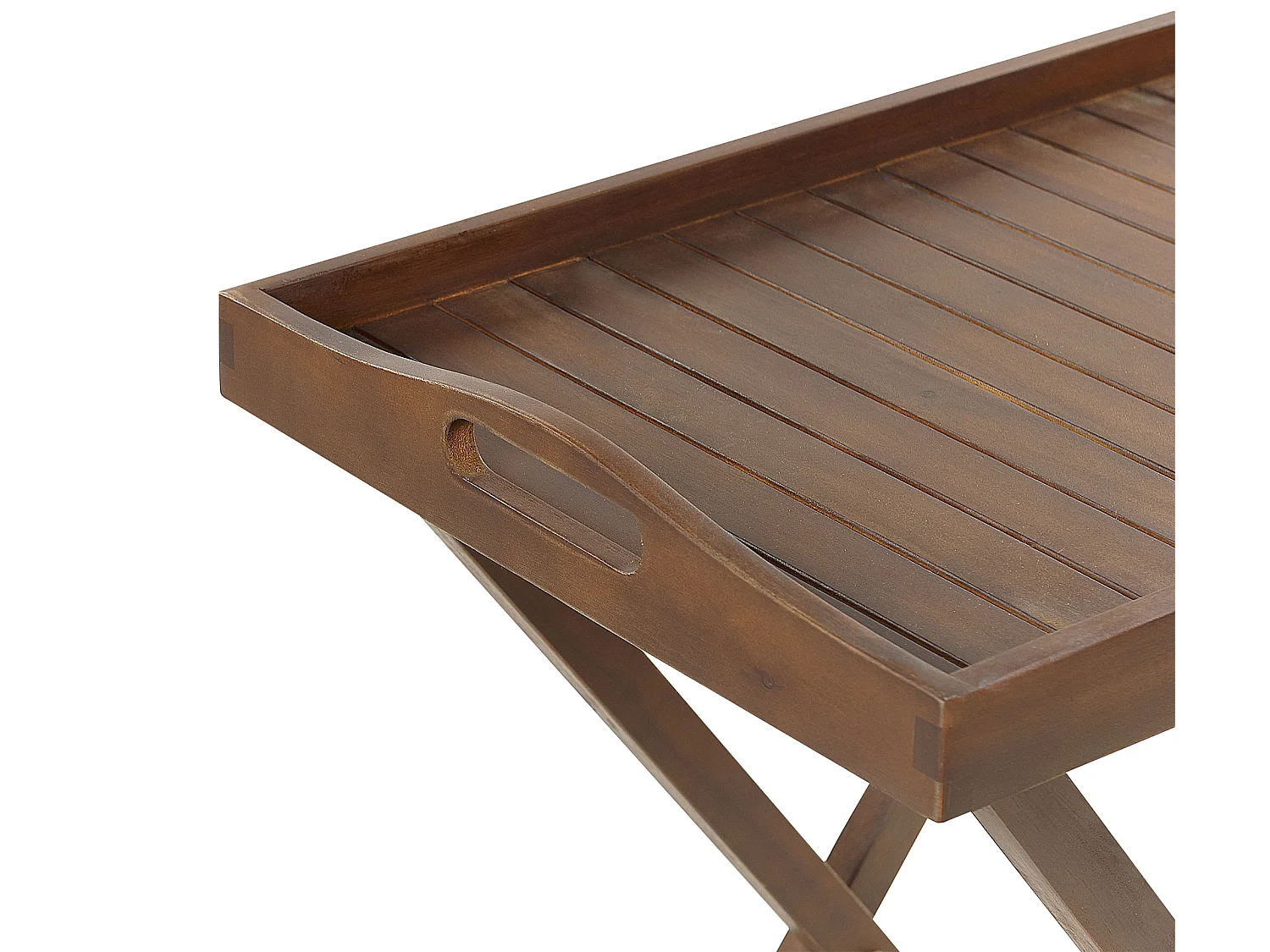 Stolik ogrodowy AMANTEA Drewno akacjowe Ciemnobrązowy Składane