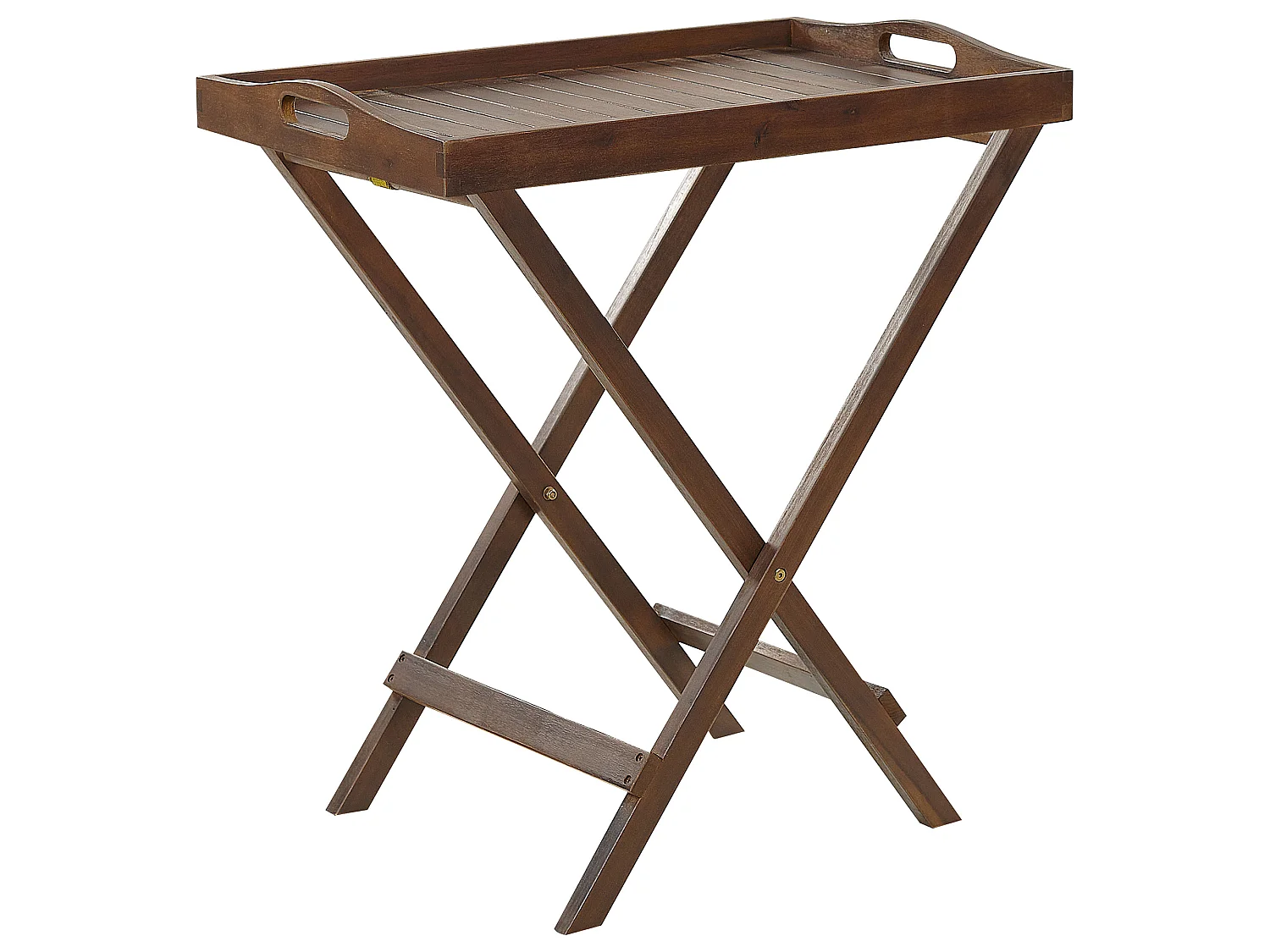 Garten-Teetisch Akazienholz dunkelbraun abnehmbare Tischplatte Amantea