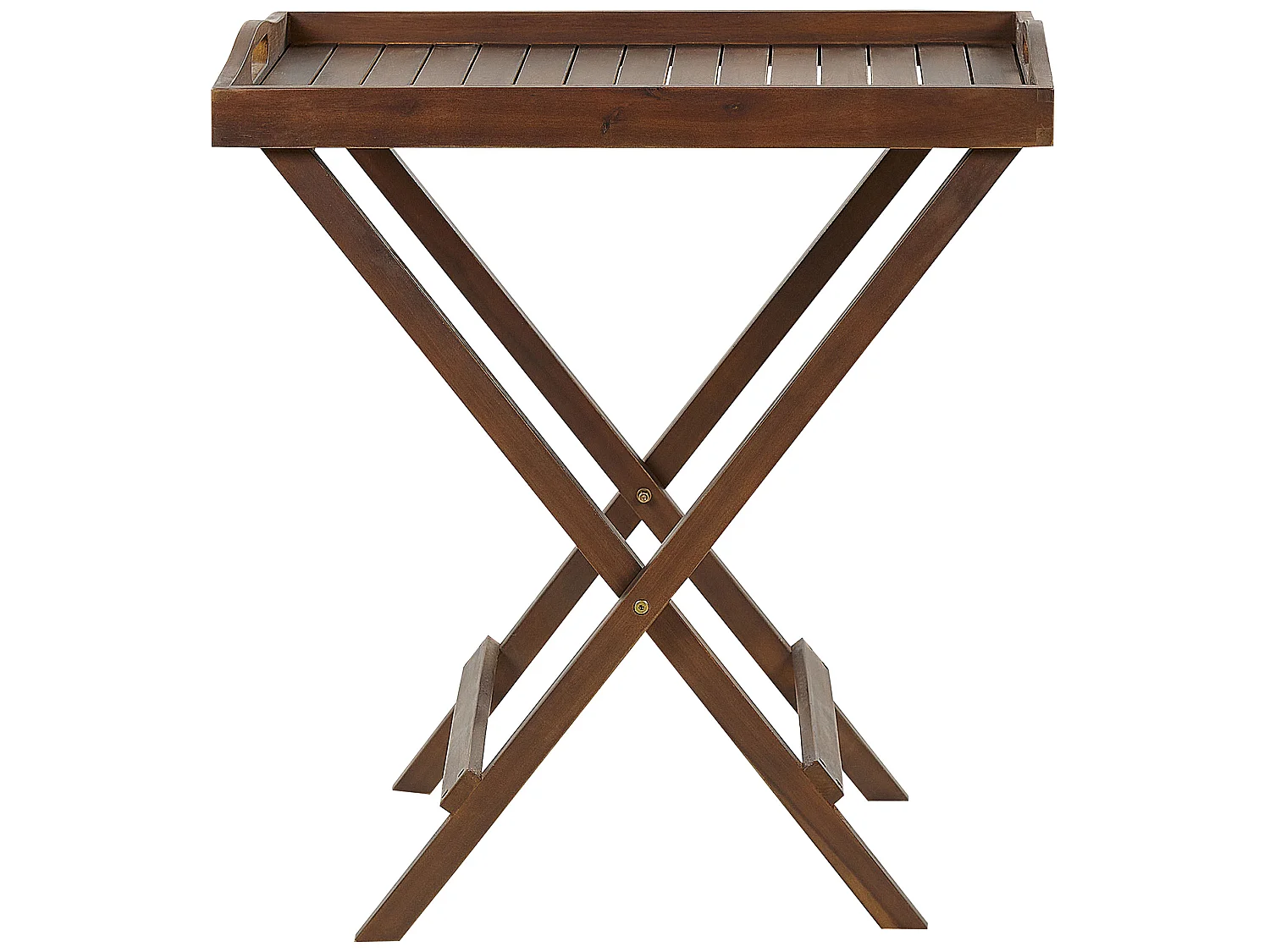 Garten-Teetisch Akazienholz dunkelbraun abnehmbare Tischplatte Amantea