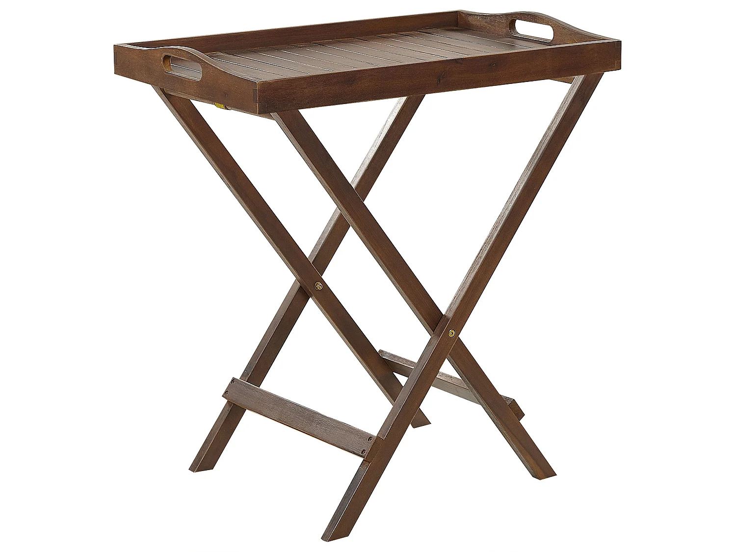 Table d'appoint pour le jardin AMANTEA Acacia Marron foncé Pliant