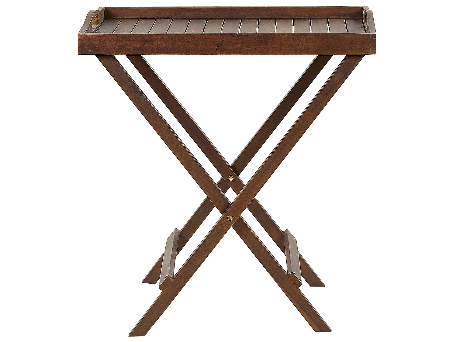 Table d'appoint pour le jardin AMANTEA Acacia Marron foncé Pliant