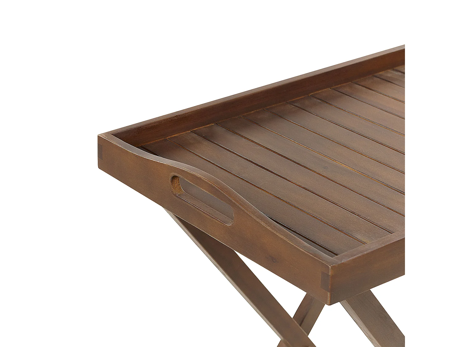 Table d'appoint pour le jardin AMANTEA Acacia Marron foncé Pliant