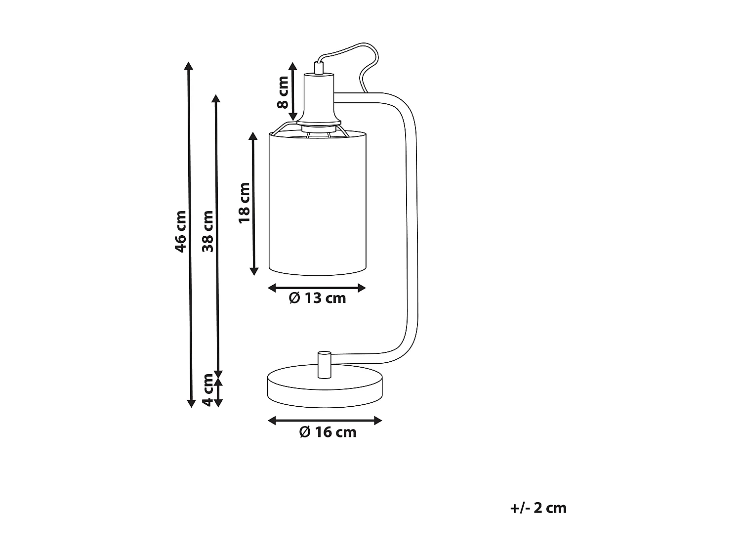 Lampe à poser LIBERIA Métal Cuivré