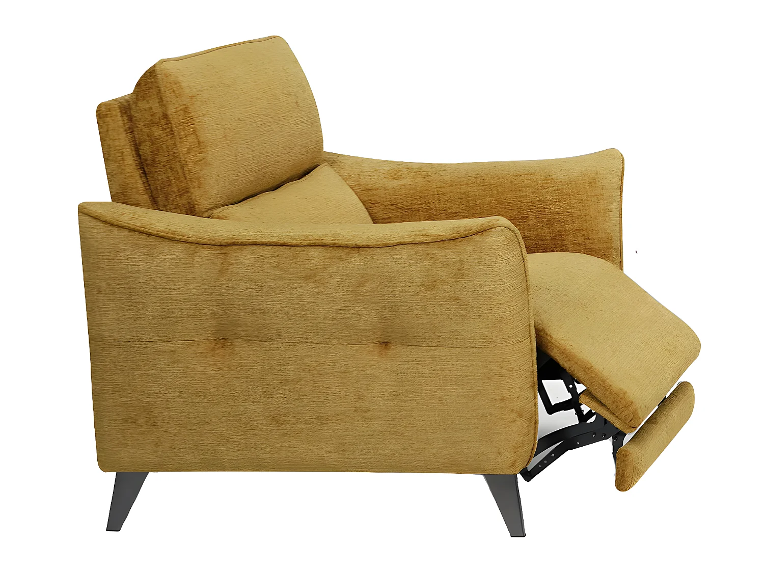Fauteuil relax électrique Tissu jaune - CARINA