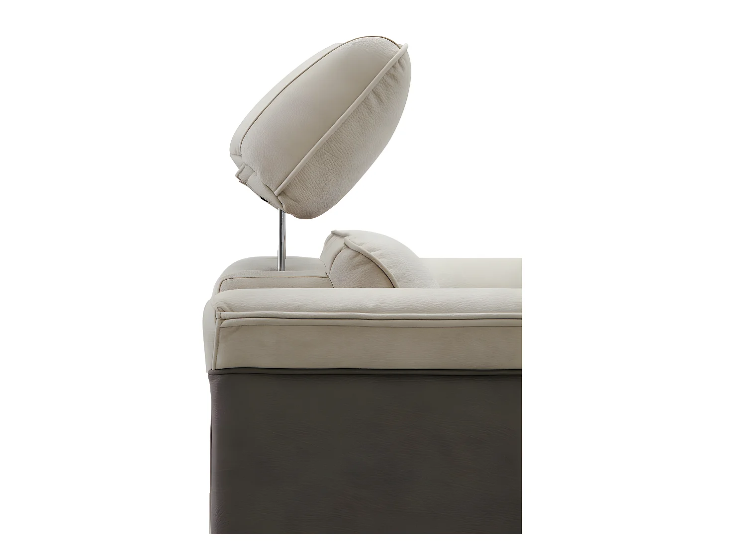 Fauteuil relax électrique Tissu mastic/Brun taupé - SIRIUS