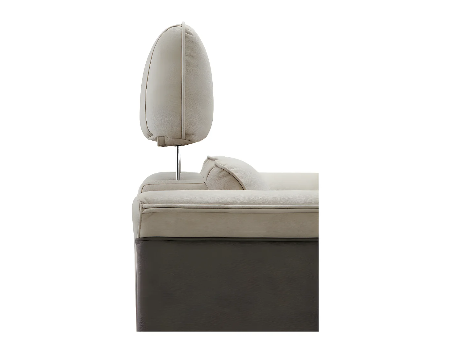 Fauteuil relax électrique Tissu mastic/Brun taupé - SIRIUS
