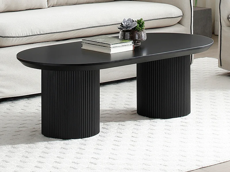 Stolik kawowy z MDF - Czarny - LORIMILA