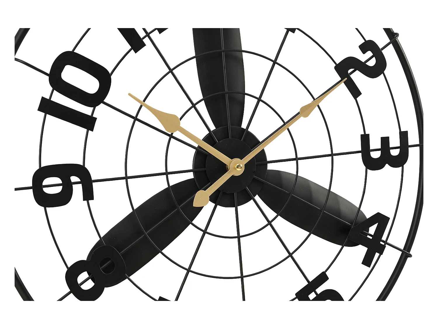Reloj de pared vintage de metal - D. 50 cm - Negro - VIONA
