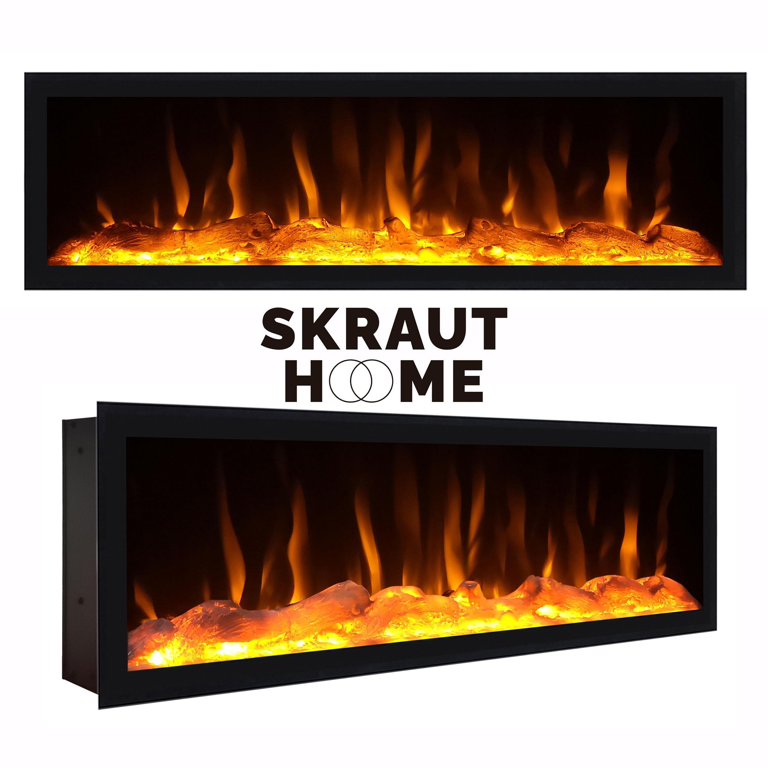 Skraut home Mueble Con Chimenea Eléctrica Con 5 Niveles De Llama  Multicolor