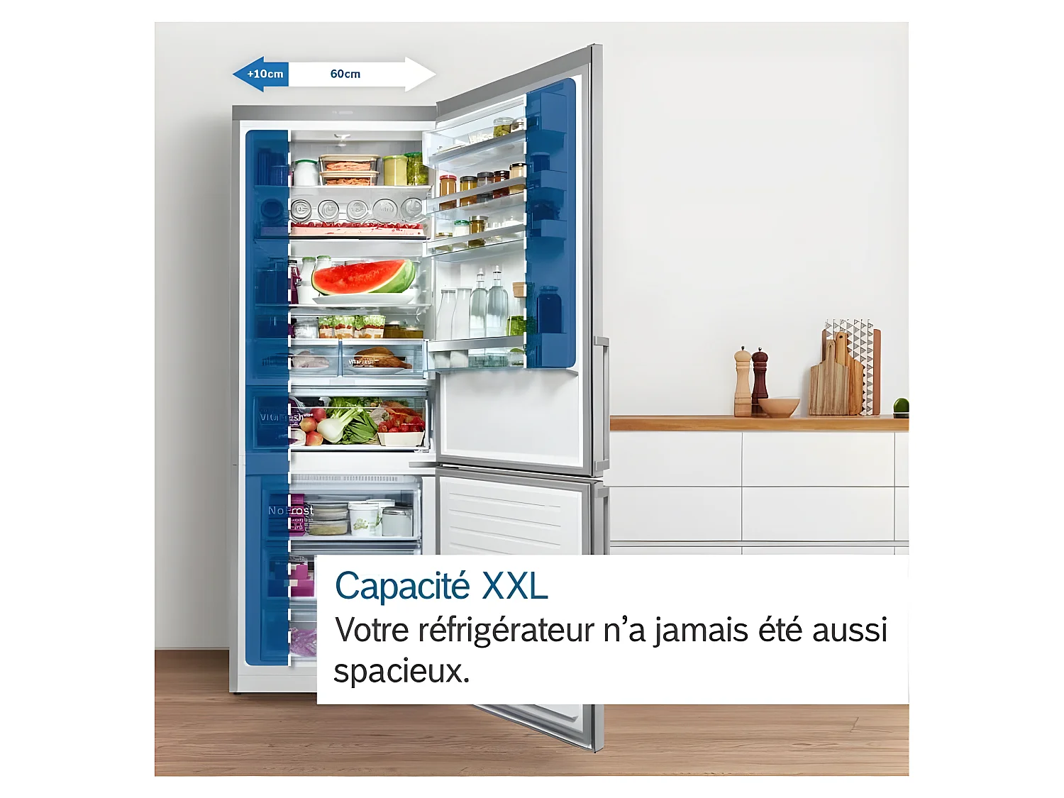 Réfrigérateur pose-libre -  KSV33LEP SER4 - 1 porte - 324 L - H176xL60xP65 cm - Inox